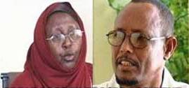 Maryan Mohamed Abdulle and MP Bashir Abdiaziz Omar 