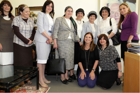 Ultra-orthodox women visit the Rabin Center