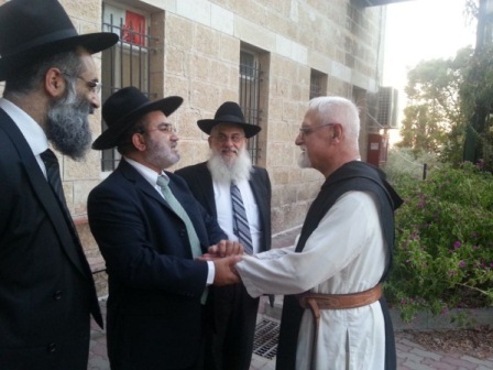 Members of the "Committee of Rabbis" visit the Latrun Monastery